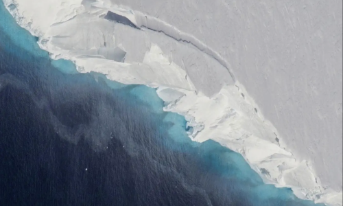 Melting sea ice sheet
