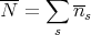 N-=  ∑  n-
      s  s

