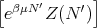 [ βμN ′    ′]
 e    Z (N )