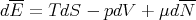 dE-=  TdS -  pdV +  μdN--
