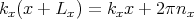 kx(x + Lx) = kxx + 2πnx

