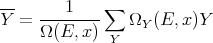 --    ---1----∑
Y  =  Ω(E, x)    ΩY (E,x )Y
              Y
