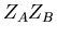 $\displaystyle Z_AZ_B$