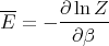 --    ∂-lnZ-
E = -   ∂β

