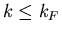 $k\leq k_F$