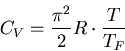 \begin{displaymath}
C_V=\frac{\pi^2}{2}R\cdot\frac{T}{T_F}
\end{displaymath}