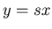 $y=sx$